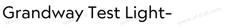 Grandway Test Light字体转换